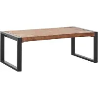 Profijt Meubel - Salontafel Newhaven mangohout 110x60 cm rechthoekig - U-poten - Mangohout - Bruin