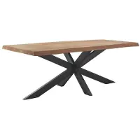 Profijt Meubel - Eettafel Newhaven mangohout 200x100 cm rechthoekig - Spinpoot - Mangohout - Bruin