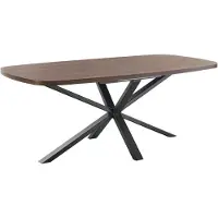 Profijt Meubel - Uitschuifbare eettafel Caltana 200/260 cm Deens ovaal - Spinpoot - Melamine - Bruin