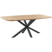 Profijt Meubel - Eettafel Levado 200x100 cm orange teak Deens ovaal - Spinpoot - Melamine - Bruin