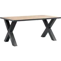 Profijt Meubel - Eettafel met kruispoot Silvares 164x100 cm rechthoekig - Kruispoot/X-poten - Melamine - Bruin