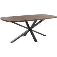 Profijt Meubel - Eettafel Caltana 160x90 cm Deens ovaal - Spinpoot - Melamine - Bruin