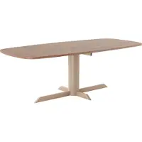 Profijt Meubel - Eettafel Levado met kolompoot 225x100 cm Deens ovaal - Kolompoot - Melamine - Bruin