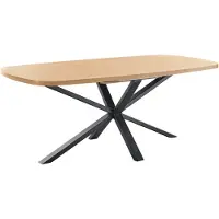 Profijt Meubel - Uitschuifbare eettafel Caltana 200/260 cm mango Deens ovaal - Spinpoot - Melamine - Bruin