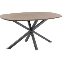 Profijt Meubel - Eettafel Rizoma 160x92 cm Deens ovaal - Spinpoot - Melamine - Bruin