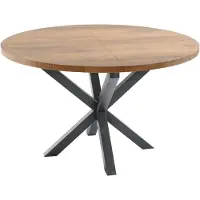 Profijt Meubel - Uitschuifbare eettafel Caltana 130/170 cm rond lichtbruin - Spinpoot - Melamine - Bruin