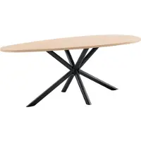 Profijt Meubel - Eettafel Levado 200x100 cm organisch - Spinpoot - Melamine - Bruin/Beige
