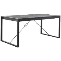 Profijt Meubel - Eettafel Newhaven U-poot zwart 220x100 cm rechthoekig - U-poten - Mangohout - Zwart