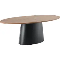 Profijt Meubel - Eettafel Levado 225x120 cm ovaal - Kolompoot - Melamine - Bruin