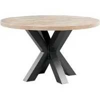 Profijt Meubel - Eettafel Silvares 130 cm rond - Spinpoot - Melamine - Bruin/Beige