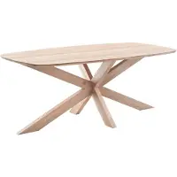 Profijt Meubel - Eettafel Walden eikenhout 200x100 cm Deens ovaal - Spinpoot - Eiken hout - Beige