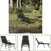 The Living Store Campingbed - Visbed - Visbed met verstelbare modderpoten inklapbaar camouflage - Visstoeltje - Buitenslapen - Camouflagedesign