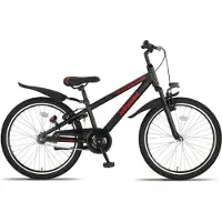 Altec Nevada - Jongensfiets 24 Inch - Kinderfiets voor 8 tot 12 Jaar - 130-145 cm - V-Brake + Terugtraprem - Zwart