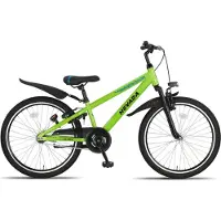 Altec Nevada - Jongensfiets 24 Inch - Kinderfiets voor 8 tot 12 Jaar - 130-145 cm - V-Brake + Terugtraprem - Neongroen