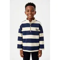 S.oliver Sweatshirt crème / navy
