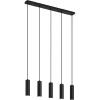 QAZQA Moderne hanglamp zwart 5-lichts - Jeana