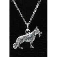 MOOYE ® - Collectie Zilveren Duitse herder ketting hanger - groot