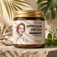 Melao Beef Tallow Crème - Honey Balm Met Manuka Honing – Set van 2 - Duopack - Ongeparfumeerde Romige Verzorgingsbalsem Voor Gezicht & Lichaam – Grasgevoerde Talg Voor Alle Huidtypes - Duopack