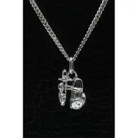 MOOYE ® - Collectie Zilveren Motor met zijspan ketting hanger - klein