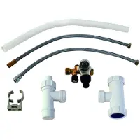 Doeco Boiler AAN en AFVOER set - keukenboiler aansluitset - 8 Bar inlaatcombinatie - COMPLETE SET