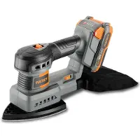 FUXTEC 20V Akku Schwingschleifer FX-E1MS20 SET mit 1 x Akku 2Ah, 1 x Ladegerät 1A