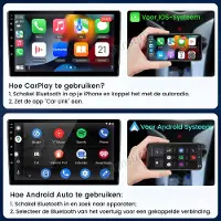 Hexinex Quad-Core autoradio Geschikt voor Smart Fortwo 451 (2005-2010) - Draadloos CarPlay, Android Auto, multimediaspeler,Android 15, 2GB+64GB