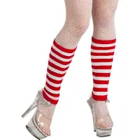 Boland beenwarmers dames 32 cm rood/wit
