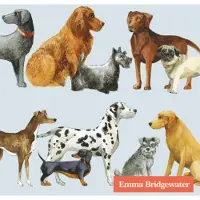 IHR 1 Pakje papieren cocktail servetten - Dogs - 20 servetten - Honden - Papieren tafeldecoratie - Decoupage