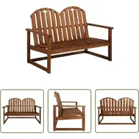 The Living Store Acacia Hout - Tuinbank - Tuinbank 110 cm massief acaciahout - Outdoor Meubilair - Tuinset - Lounge Set