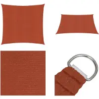 vidaXL Zonnezeil 160 g/m² 6x6 m HDPE terracottakleurig - Zonnezeil - Zonnezeilen - Zonnedoek - Zonnedoeken