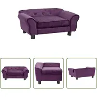 The Living Store De Living Store hondenbank, bordeauxrood, 72x45x30 cm, met pluche bekleding