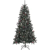 Syfax Kunstkerstboom met voet, groen, 210 cm, PVC