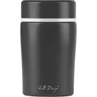 Vialli Design - Fuori - Lunch/Diner/Travel thermosfles - 500 mL - Zwart - Stainless steel (18/8) - Warm 12 uur - Koud 16 uur - Lichtgewicht
