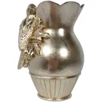 Mars & More Vaas Vogel hars zilver 18x16x26cm