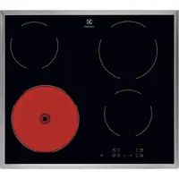 Electrolux Serie 300 LRR6430M Zwart, Roestvrijstaal Ingebouwd 60 cm Keramisch 4 zone(s)