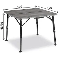 Brunner - Elùtop Compack Square 100 - Campingtafel One Size, grijs