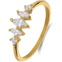 Lucardi Ring goud / transparant
