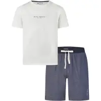 Phil&Co. Pyjama kort 'Phil &amp; Co Heren Shortama Korte Pyjama Set' wit