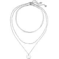 Hey Happiness Ketting 'Triplé' zilver