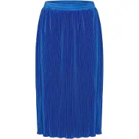 Angel of Style - Dames - Plissé rok A-lijn midi-lengte elastische tailleband - Blauw - Maat 56