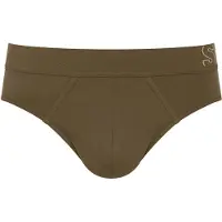 Sloggi Slip 'Briefs' olijfgroen / wit