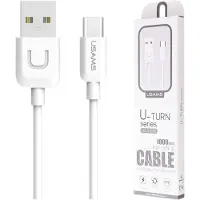 Usams U-Turn Serie - USB-C Kabel - 1 Meter - 2A - Wit