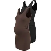 ONLY Maternity Top 'OLMLOVELY' chocoladebruin / zwart