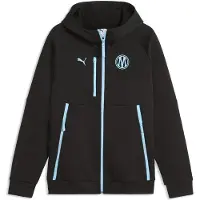 Puma Sportsweatvest 'Olympique De Marseille Pumatech' lichtblauw / zwart