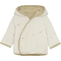 Noppies baby sweatvest beige Jongens/Meisjes Stretchkatoen Capuchon All over print - maat 62