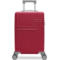 Bhppy Handbagage koffer 55x34x20 cm - Reiskoffer handbagage - TSA slot - 28L - Signature koffer Red Cherry