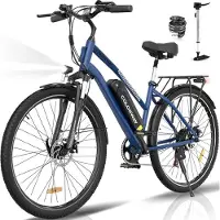 Colorway Elektrische Fiets BK27 - Trendy 28 Inch City Commuter EBike met Afneembare 36V 15Ah Lithium Batterij - Mountain E-Bike met 250W Motor - 7 Versnellingen - IP54 Waterdicht