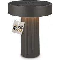 Briloner LED tafellamp Poga, antraciet, kunststof, IP44 dimbaar, zwart, Kunststof, Modern