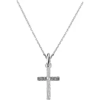The Jewelry Collection Zilver Gerhodineerde Collier kruis 1 1329787
