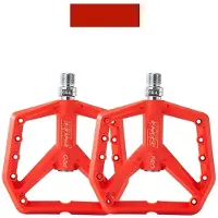 HBS Pd-500 Nylon Mtb Pedalen - Verbreed Antislip Design - Du Plus 1 Lager - Rood